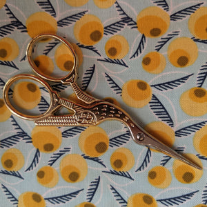Gold Embroidery Stork Scissors