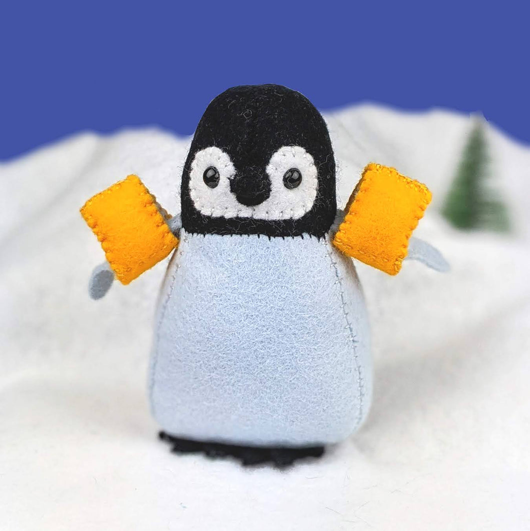 Penguin Chick - Hand Stitching Felt Kit - Rita Van Tassel Studio