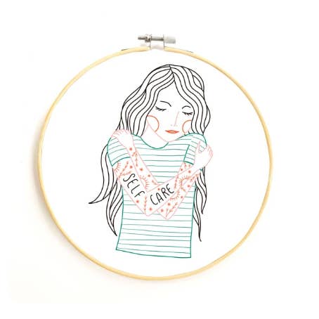 Self Care - DIY Embroidery Kit by Gingiber