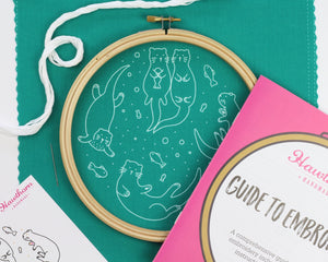 Awesome Otters Embroidery Kit by Hawthorn Handmade