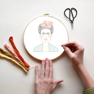 Frida - DIY Embroidery Kit by Gingiber
