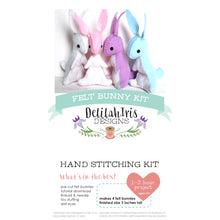 Load image into Gallery viewer, BUNNY - DIY FELT SEWING KIT