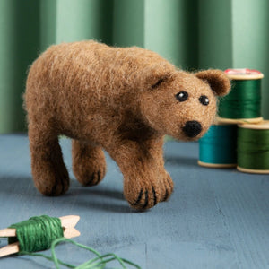Grizzly Bear Needle Felting Kit by Hawthorn Handmade