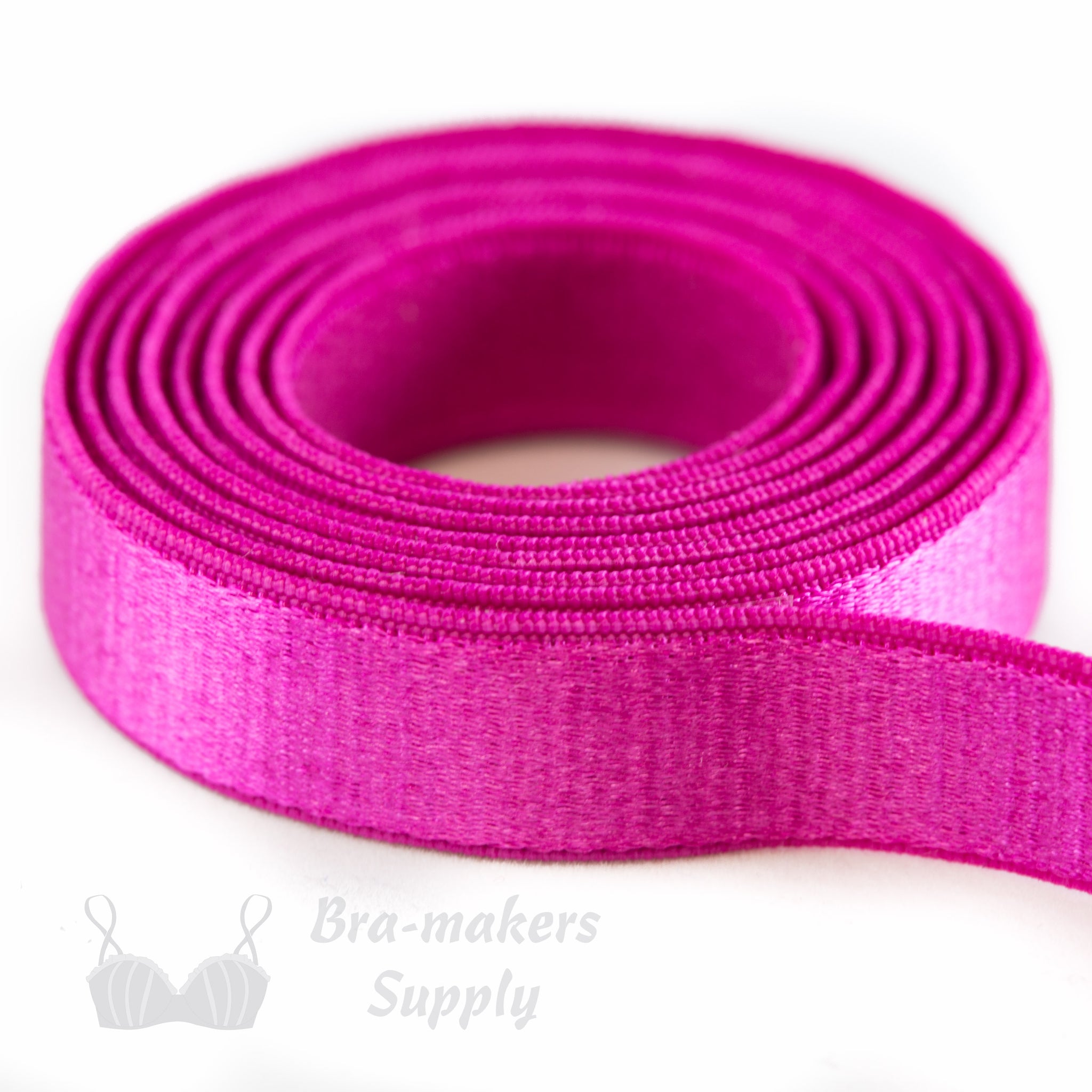 Bra Strap Satin Elastic - 10mm Pink