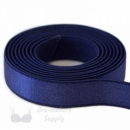 ¼ Plush Piped Edge Pre-Made Bra Strap Elastic - Royal Blue - 2