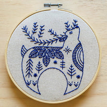 Load image into Gallery viewer, Holiday Hygge Reindeer - Complete Embroidery Kit