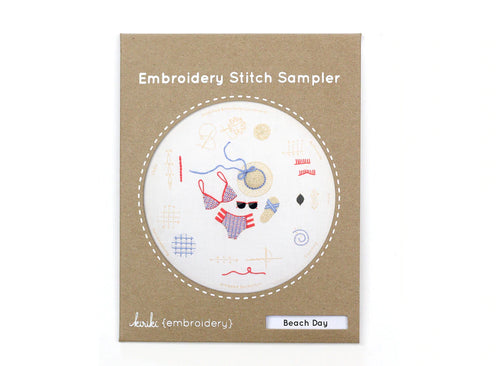 Beach Day - Embroidery Stitch Sampler