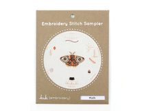 Load image into Gallery viewer, Moth - Embroidery Stitch Sampler