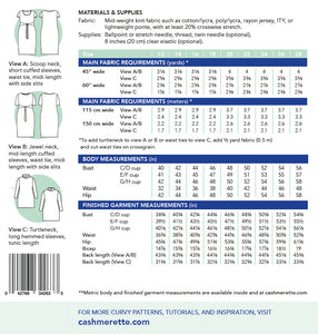 Pembroke Dress & Tunic - Sizes 12-28 - Paper Pattern
