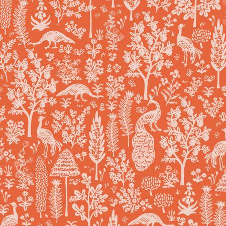 Camont by Rifle Paper Co. - 1/4 Meter - Menagerie Silhouette - Orange
