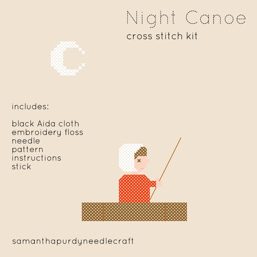 NIGHT CANOE - DIY CROSS STITCH KIT