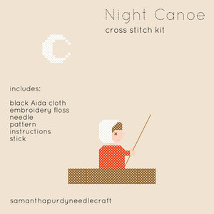 NIGHT CANOE - DIY CROSS STITCH KIT