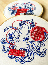 Load image into Gallery viewer, NEW! SQUID BALLING YARN COMPLETE EMBROIDERY KIT