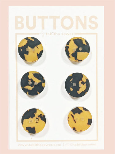 Tortoise Circle Buttons - Small (0.59